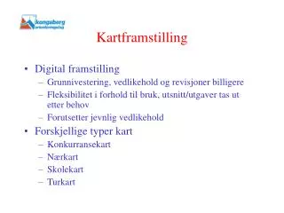 kartframstilling