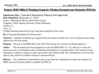 Project: IEEE P802.15 Working Group for Wireless Personal Area Networks (WPANs)