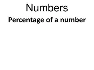 Numbers