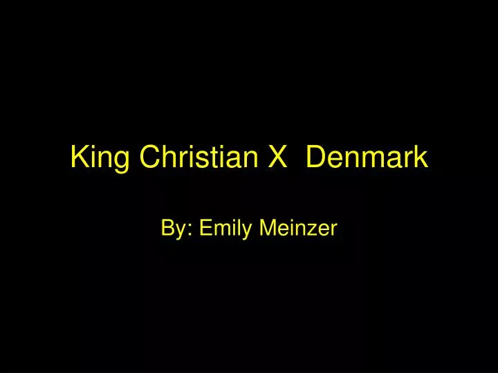 king christian x denmark