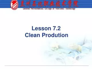 Lesson 7.2 Clean Prodution