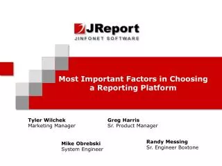 Most Important Factors in Choosing a Reporting Platform