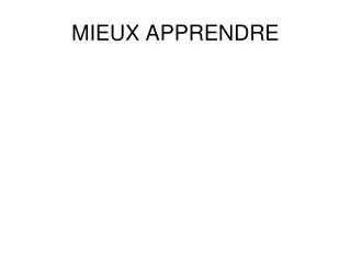 mieux apprendre
