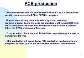 PCB production
