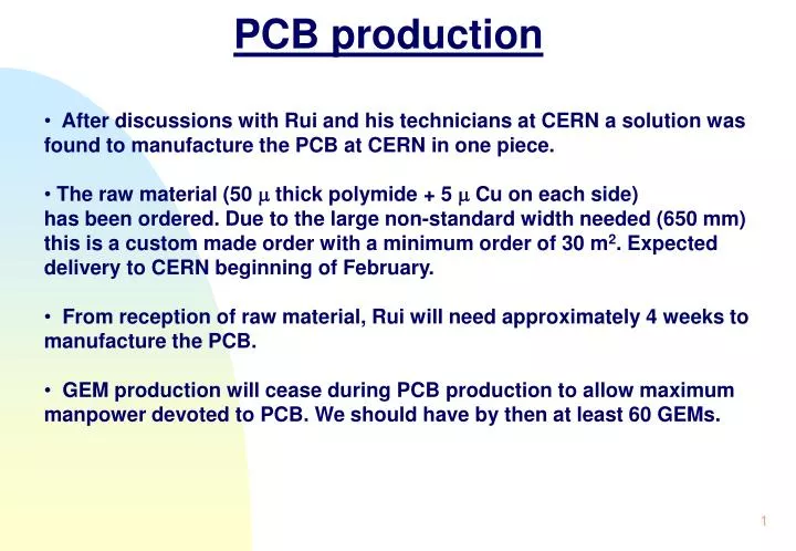 pcb production