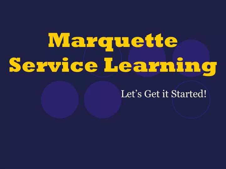 marquette service learning