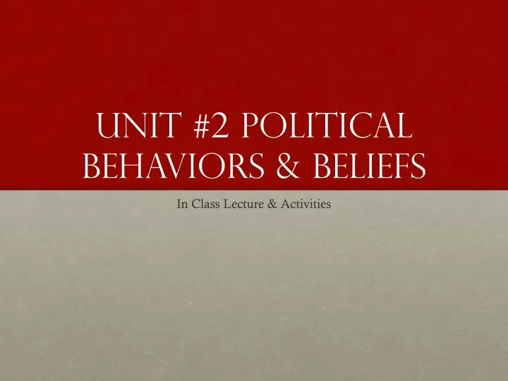 unit 2 political behaviors beliefs