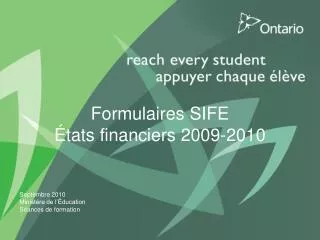 formulaires sife tats financiers 2009 2010