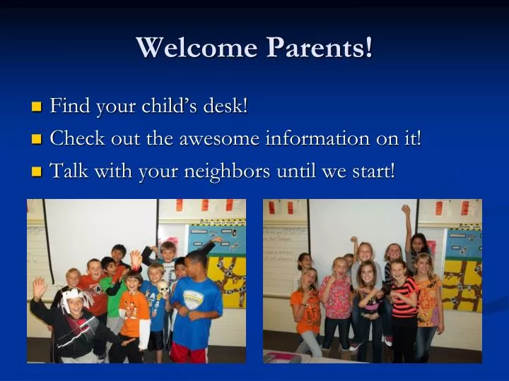 welcome parents