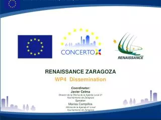 RENAISSANCE ZARAGOZA WP4 Dissemination