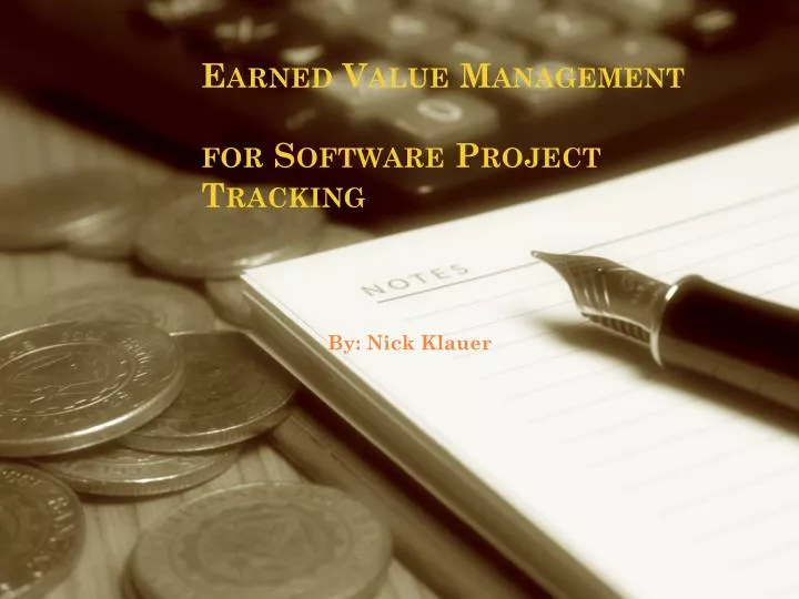 earned value management for software project tracking