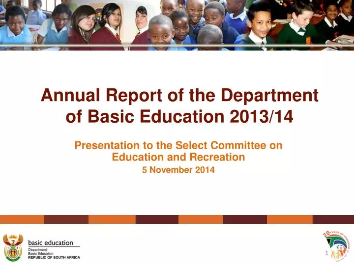 annual report of the department of basic education 2013 14