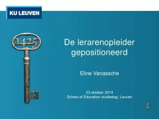 de lerarenopleider gepositioneerd