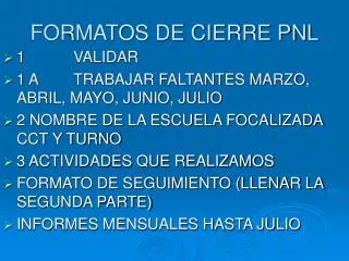 formatos de cierre pnl