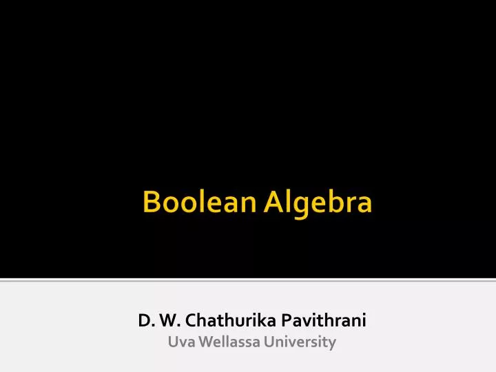 boolean algebra