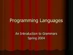 Programming Languages - slide 1