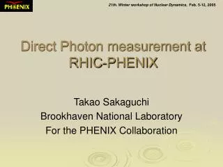 Direct Photon measurement at RHIC-PHENIX
