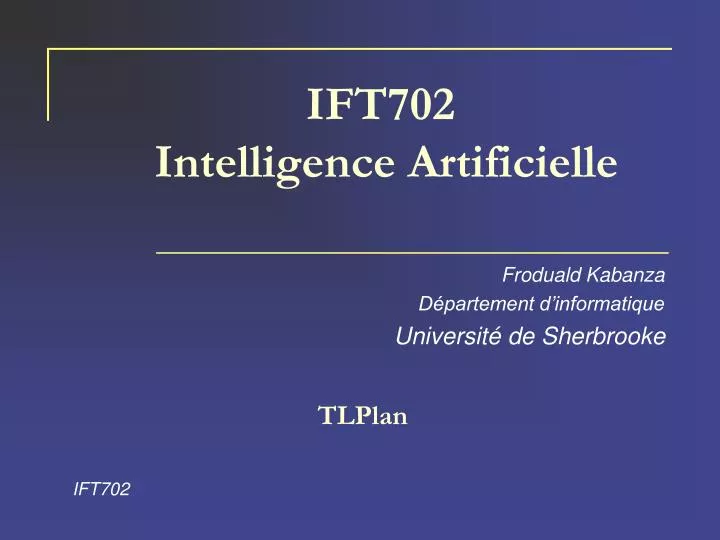 ift702 intelligence artificielle