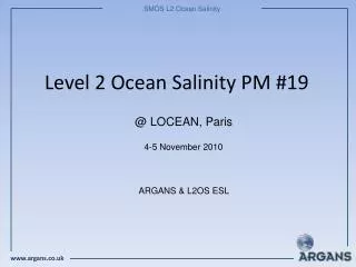 Level 2 Ocean Salinity PM #19