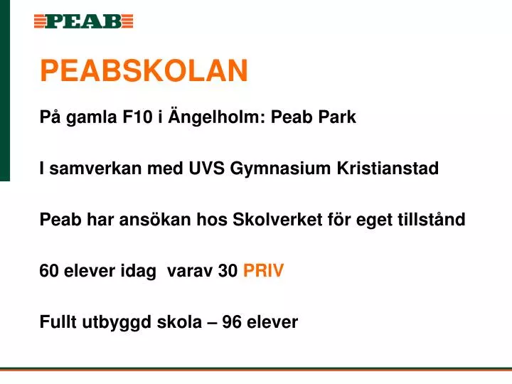 peabskolan