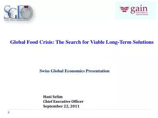 Global Food Crisis: The Search for Viable Long-Term Solutions