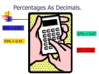 Percentages As Decimals.