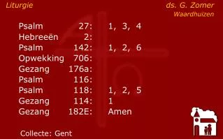liturgie ds g zomer waardhuizen