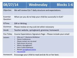 English Language Arts 7 Accelerated