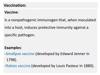 Vaccination: