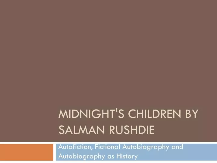 midnight s children by salman rushdie