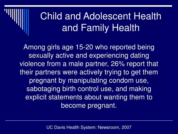 child and adolescent health and family health