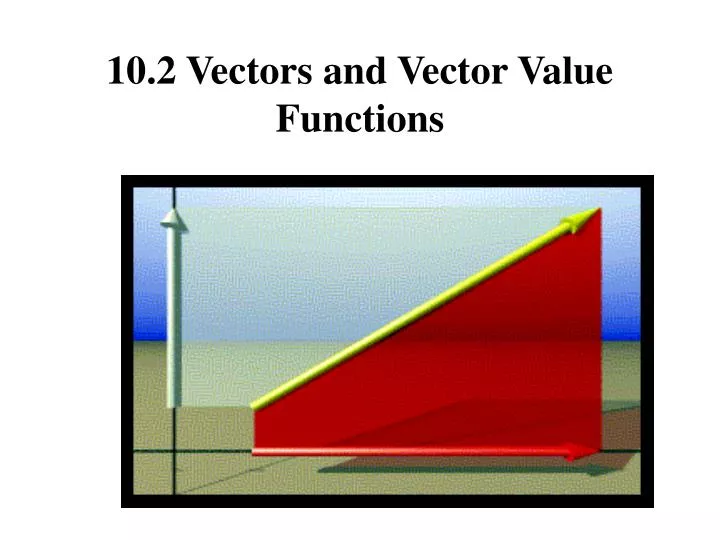 10 2 vectors and vector value functions