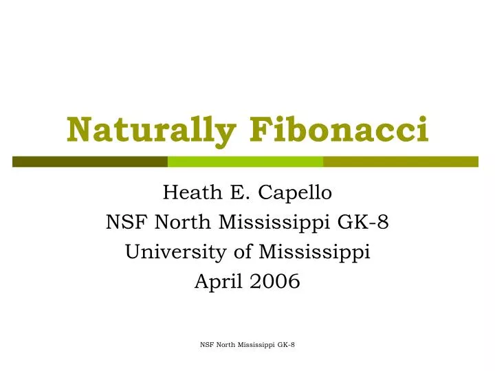 naturally fibonacci