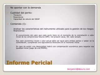 informe pericial