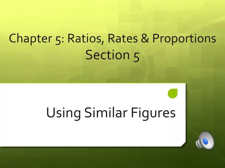 chapter 5 ratios rates proportions section 5