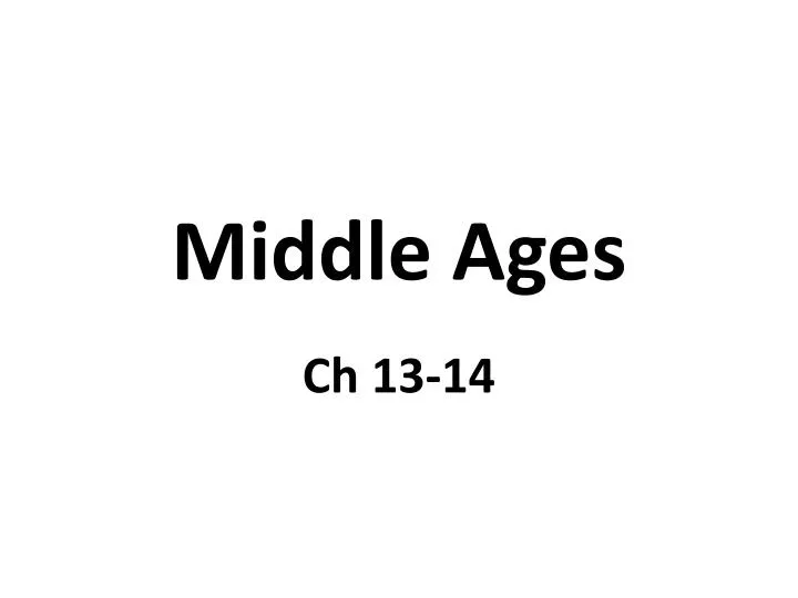 middle ages