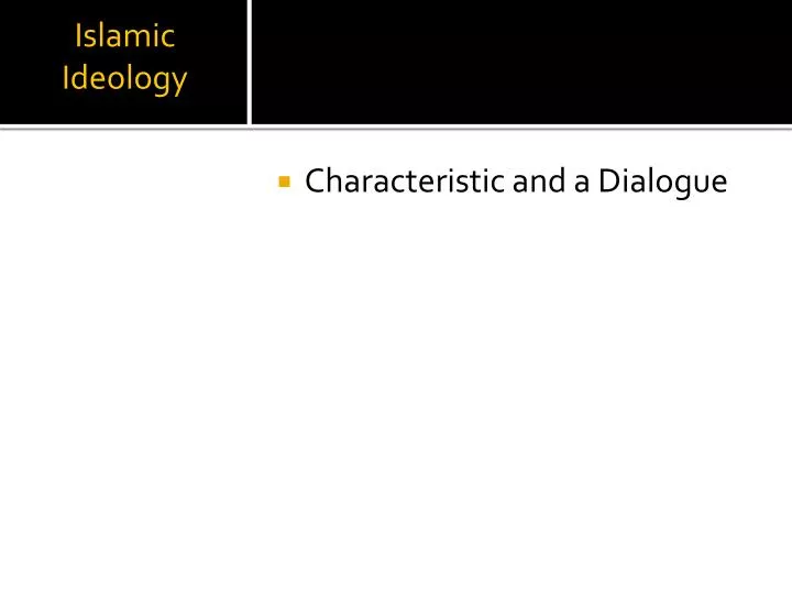 islamic ideology