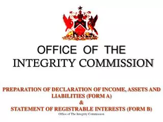 OFFICE OF THE INTEGRITY COMMISSION