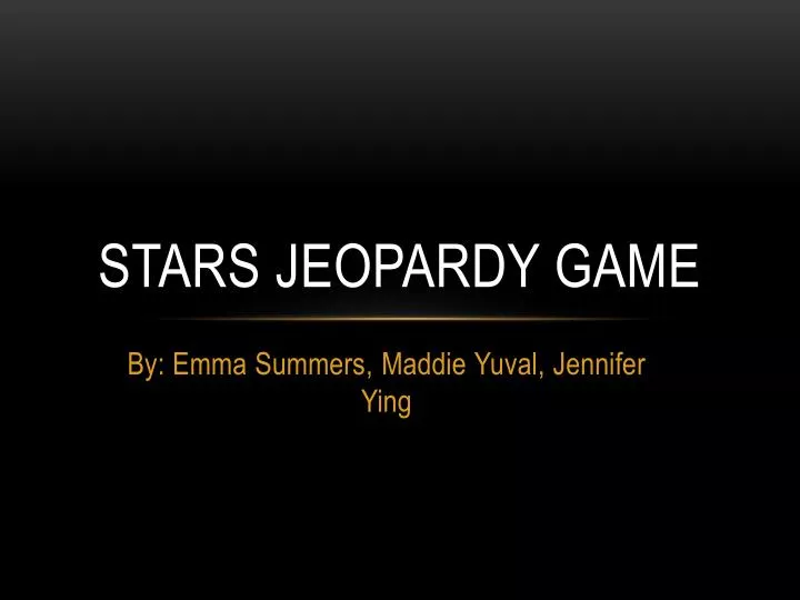 stars jeopardy game