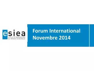forum international novembre 2014
