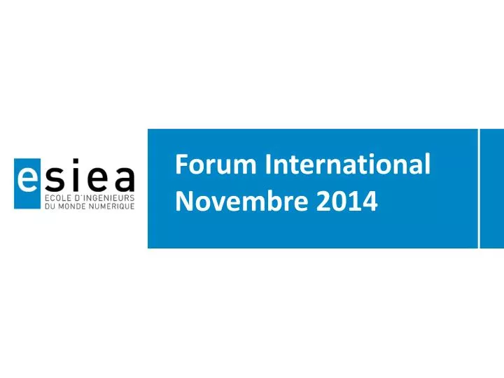forum international novembre 2014