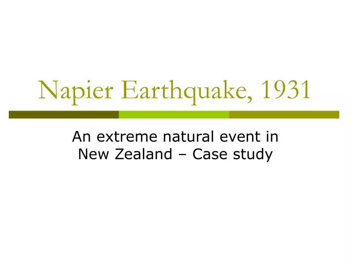 napier earthquake 1931