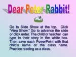 Dear Peter Rabbit! - slide 1