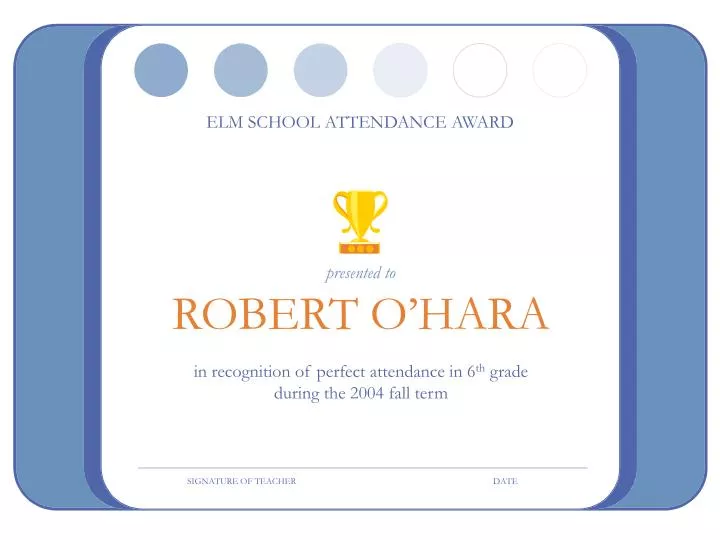 elm school attendance award