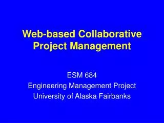 Web-based Collaborative Project Management