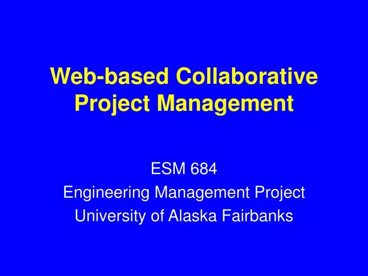 web based collaborative project management