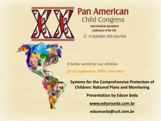 Systems for the Comprehensive Protection of Children: National Plans and Monitoring