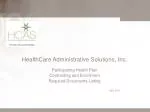 HealthCare Administrative Solutions, Inc. - slide 1