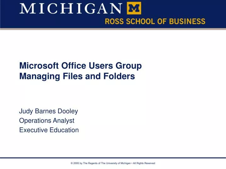 microsoft office users group managing files and folders