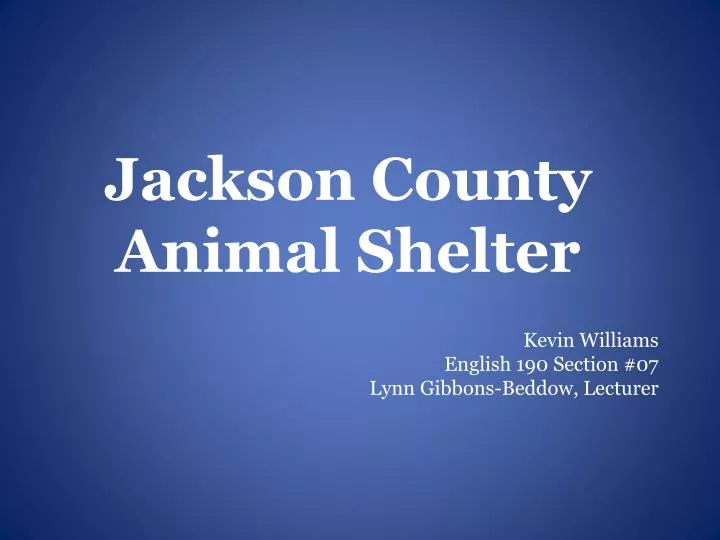 jackson county animal shelter